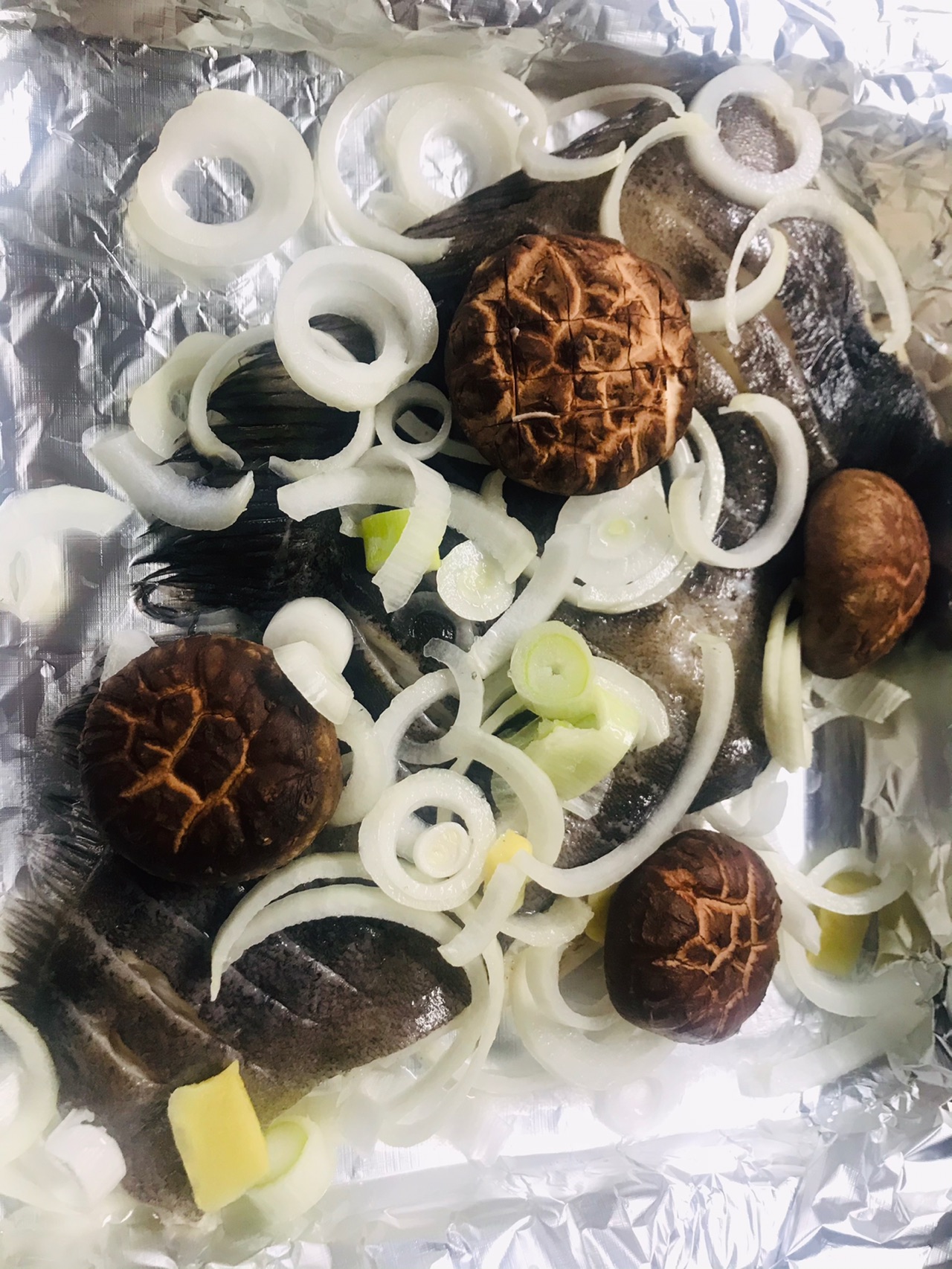 柠檬蘑菇烤鱼