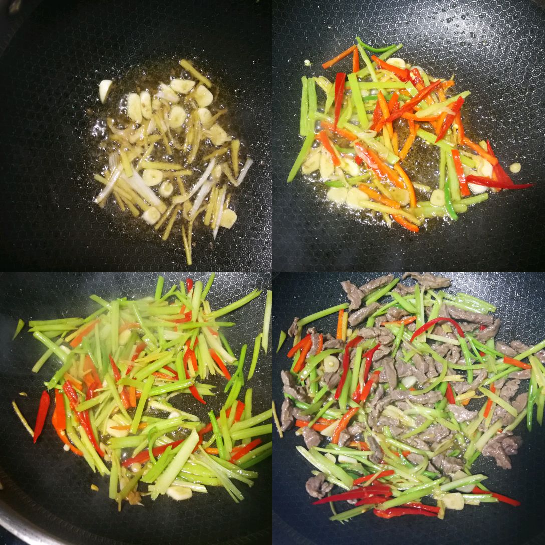 牛柳炒芹菜