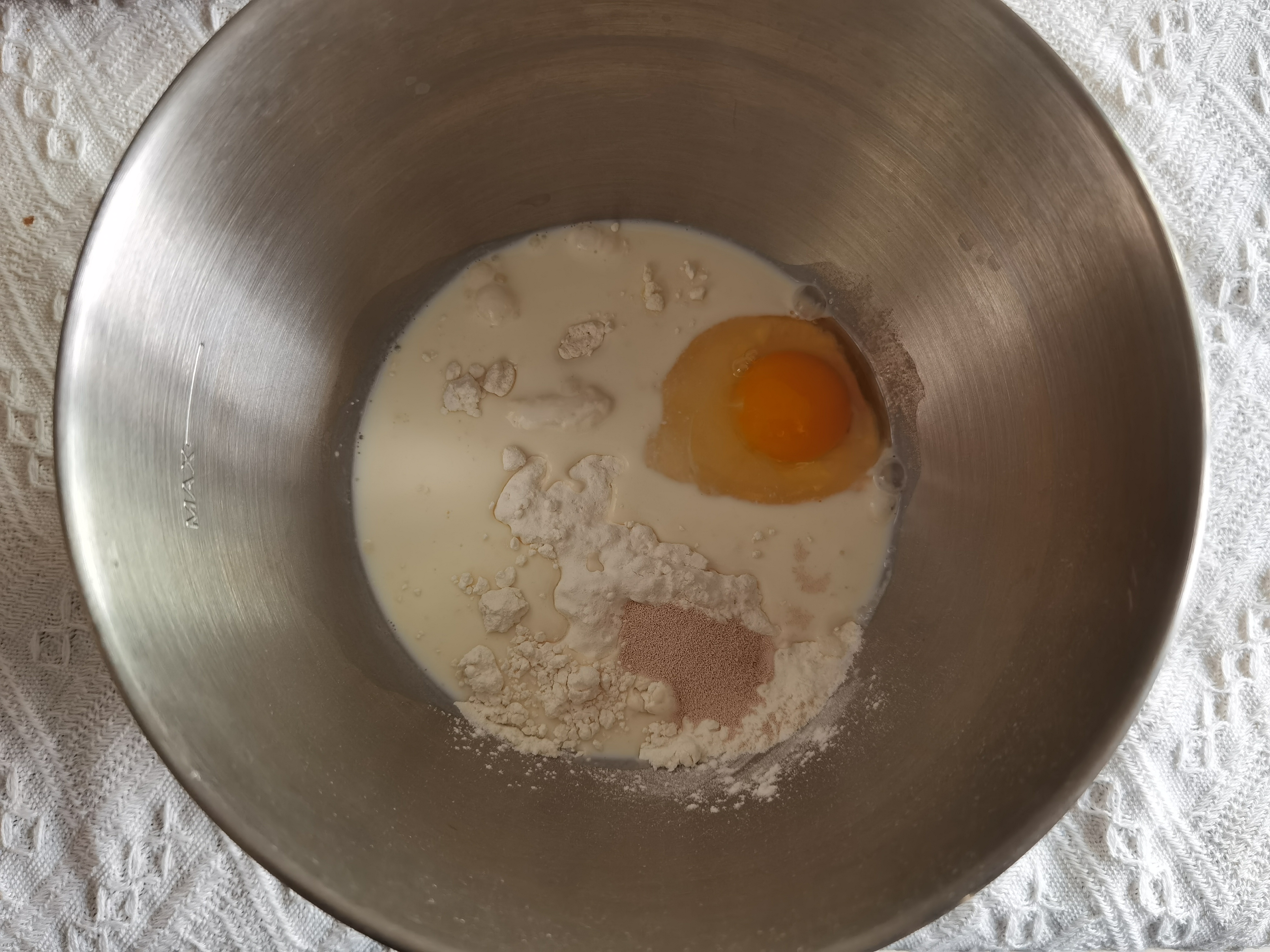 牛奶豆沙华夫饼-发酵版