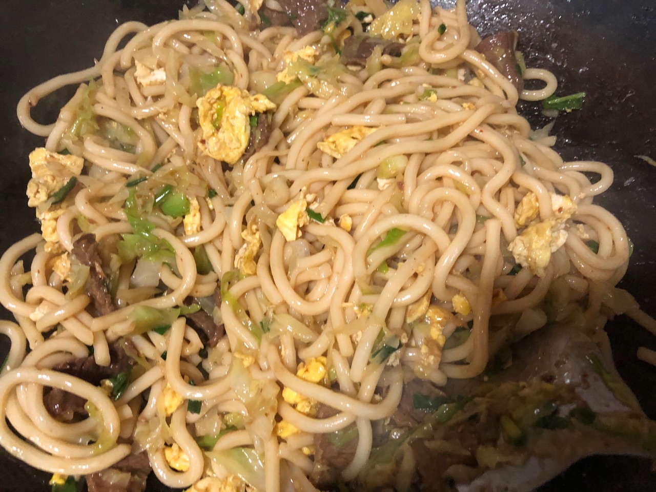 牛肉炒乌冬面