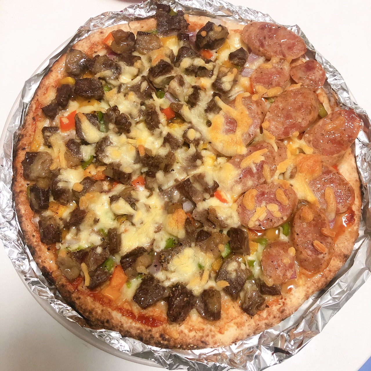 牛肉黑椒香肠披萨