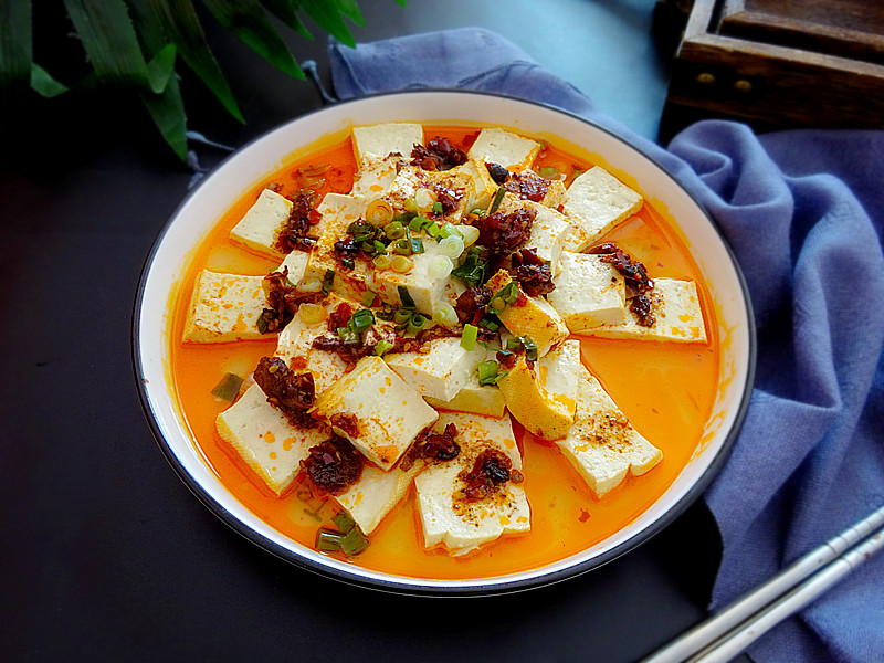 牛肉酱蒸豆腐