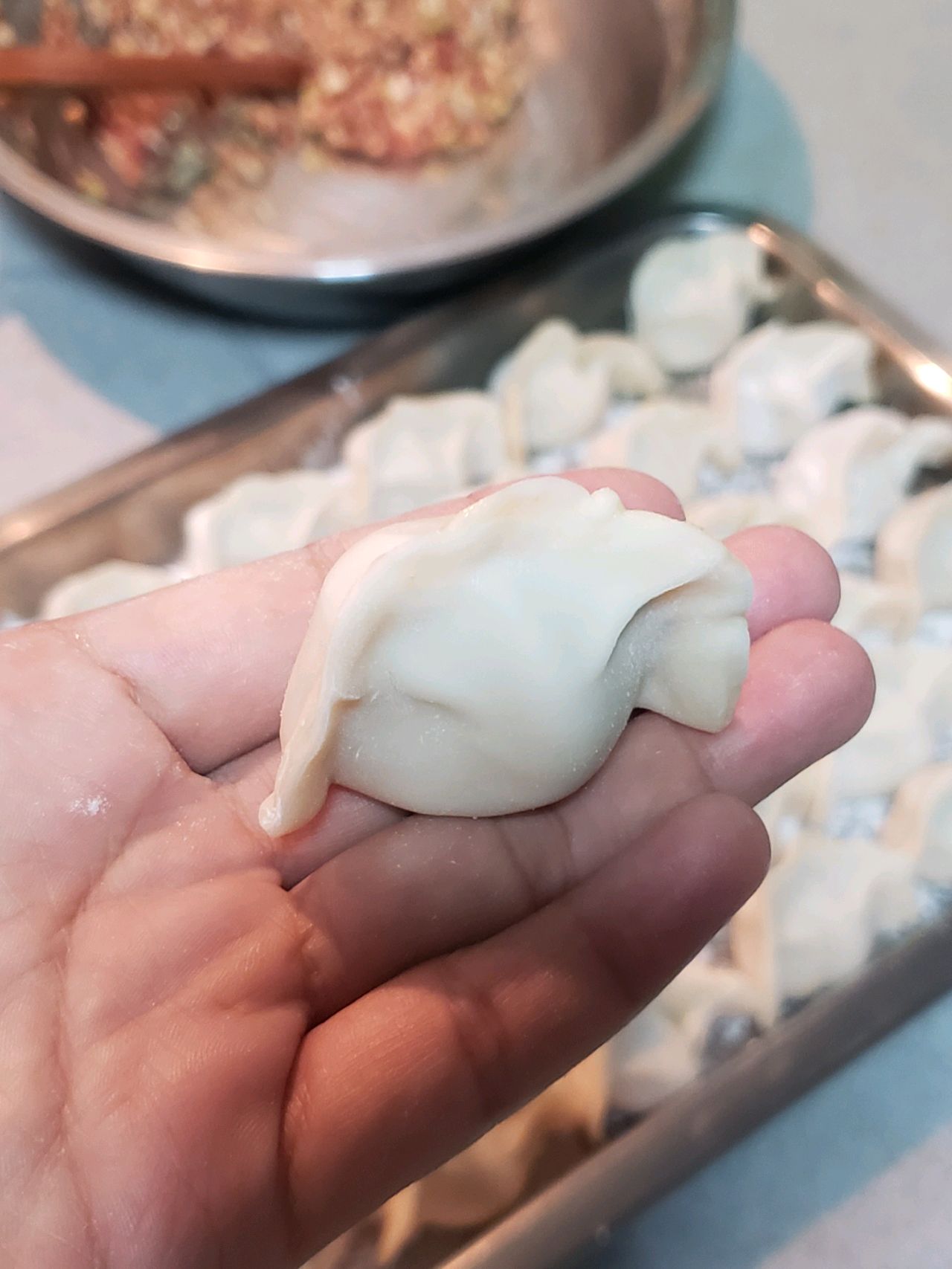 牛肉韭黄酸汤水饺