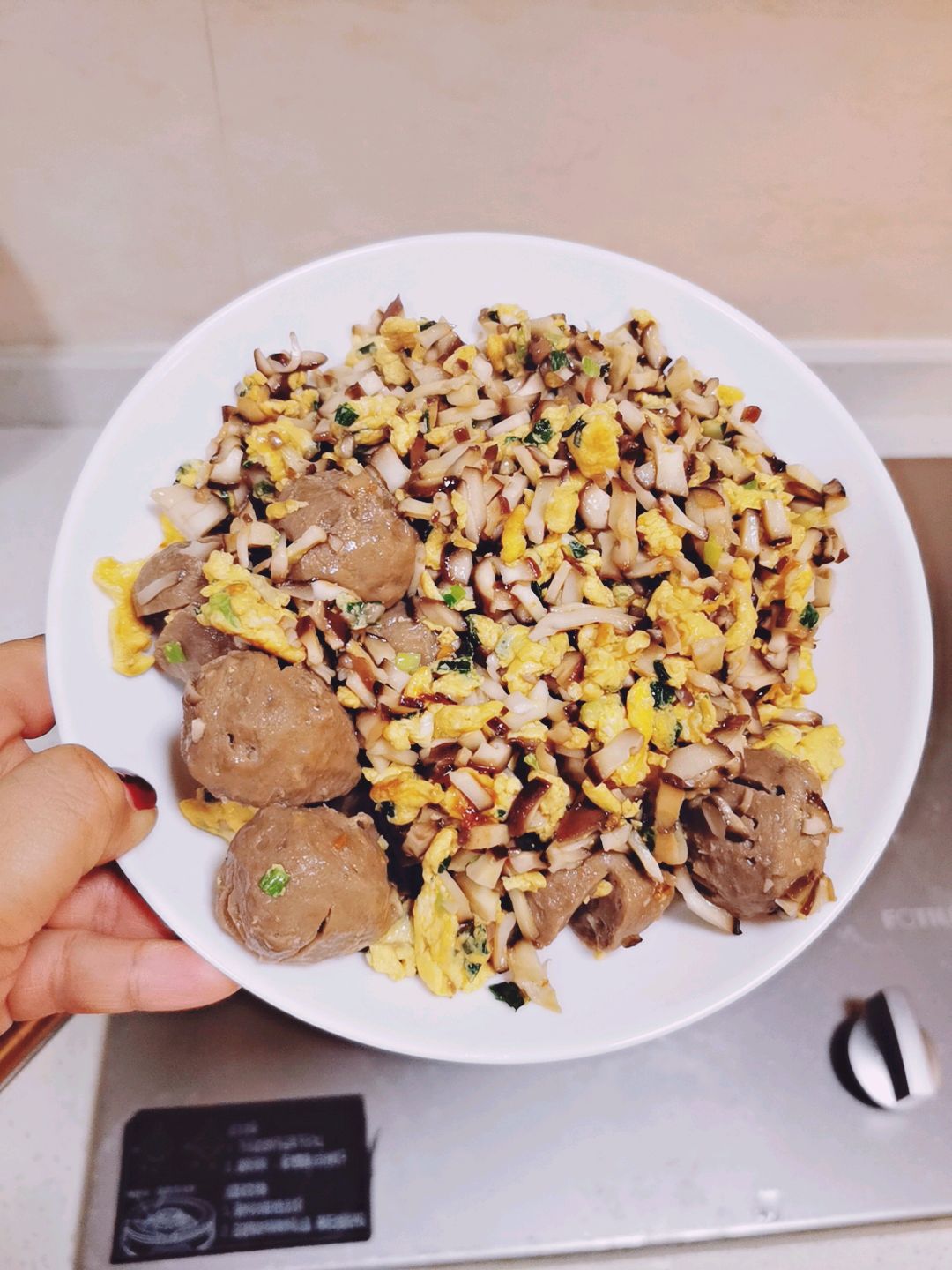 牛丸子炒蛋