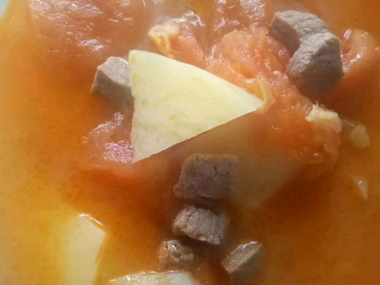 暖暖的番茄牛肉汤