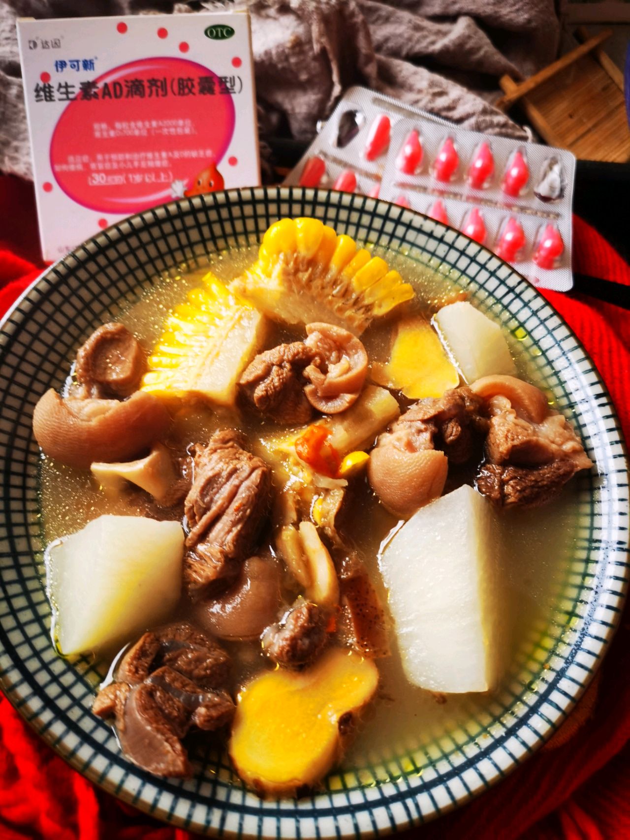 暖胃滋补：萝卜玉米羊肉汤