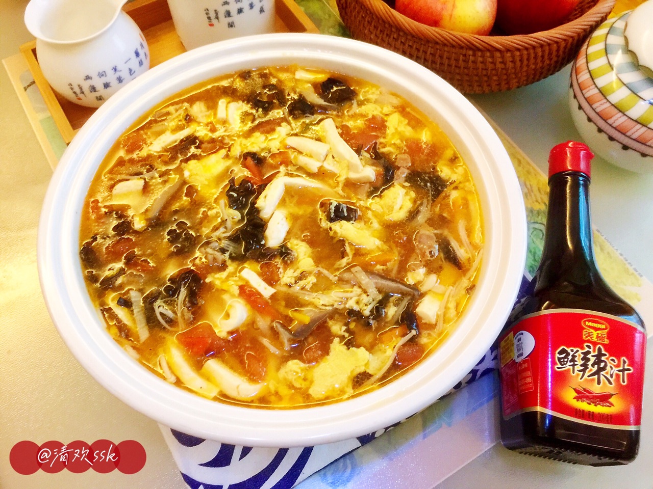 暖心暖胃,减脂消食-家常酸辣汤