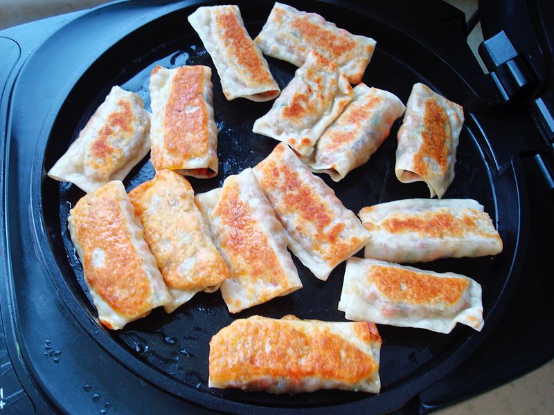 糯米鸡肉锅贴
