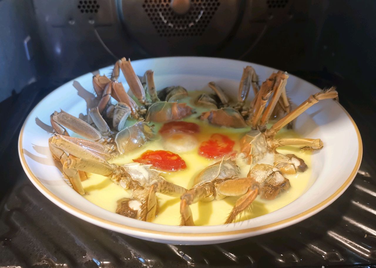 螃蟹香肠蒸蛋