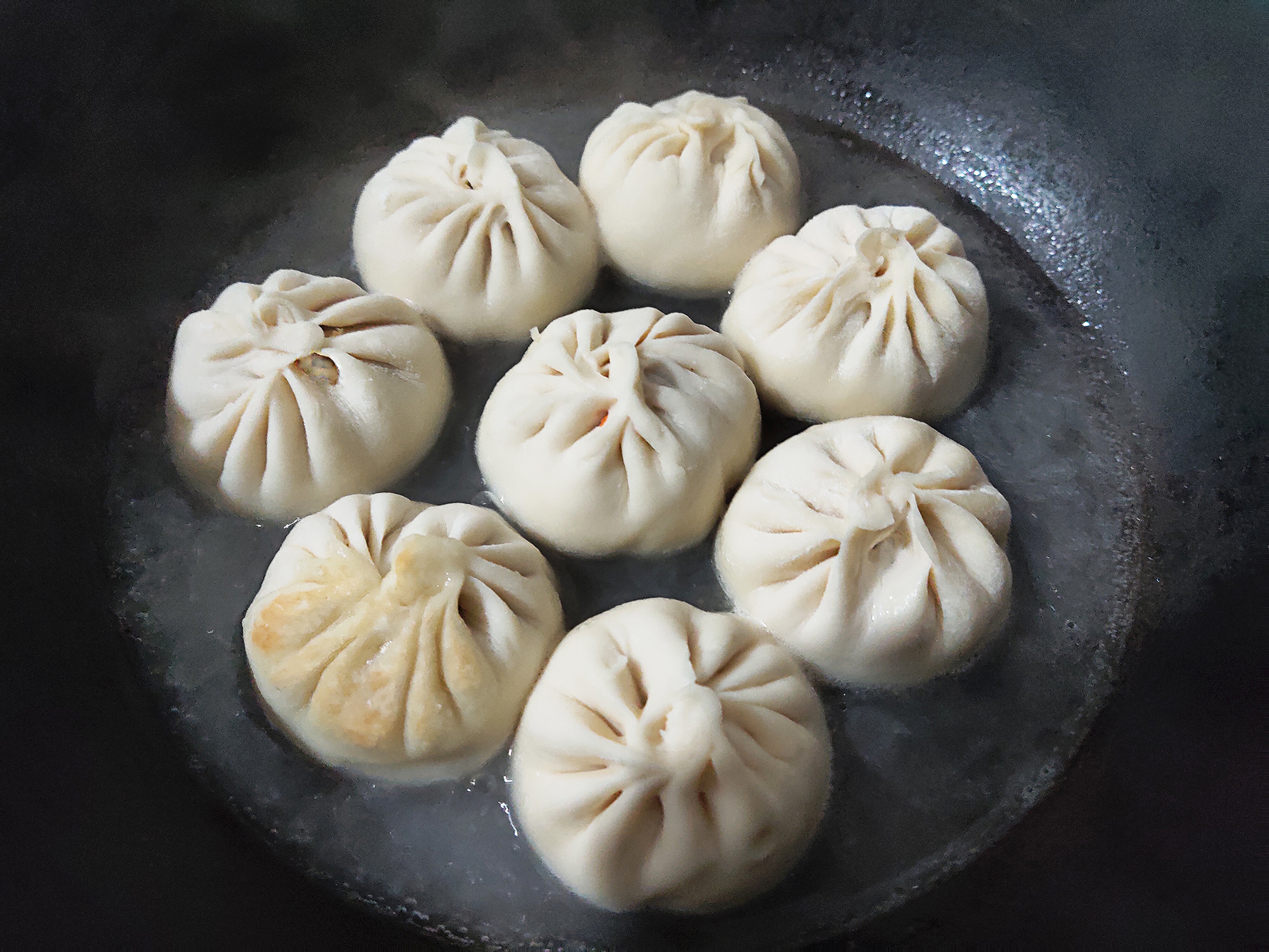 泡菜猪肉生煎包