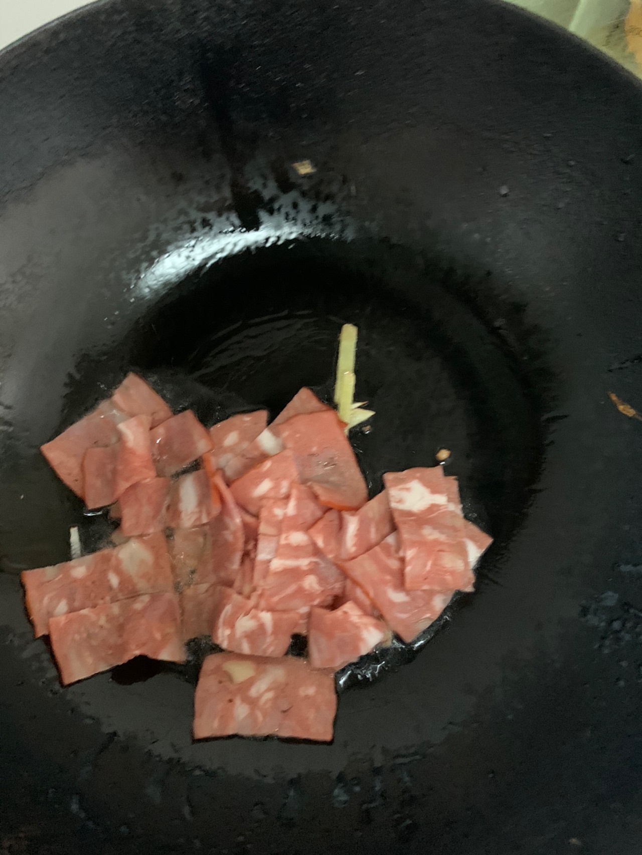 培根炒蒜苗