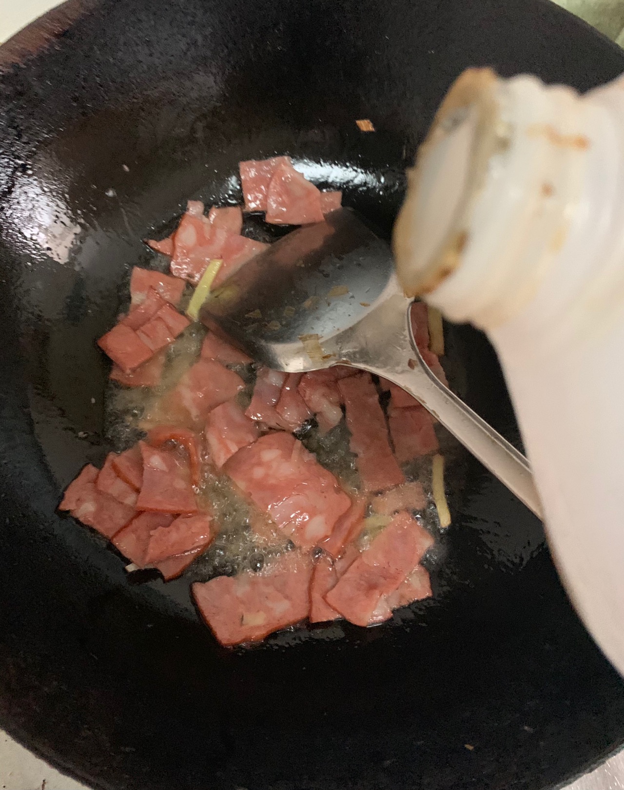培根炒蒜苗