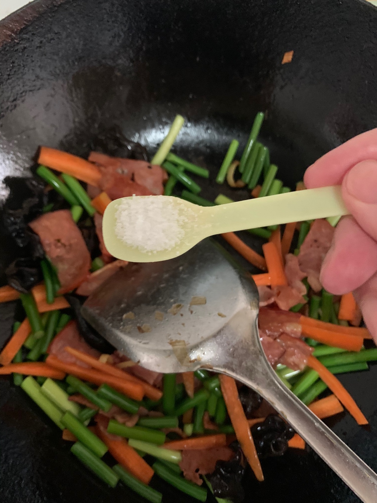 培根炒蒜苗
