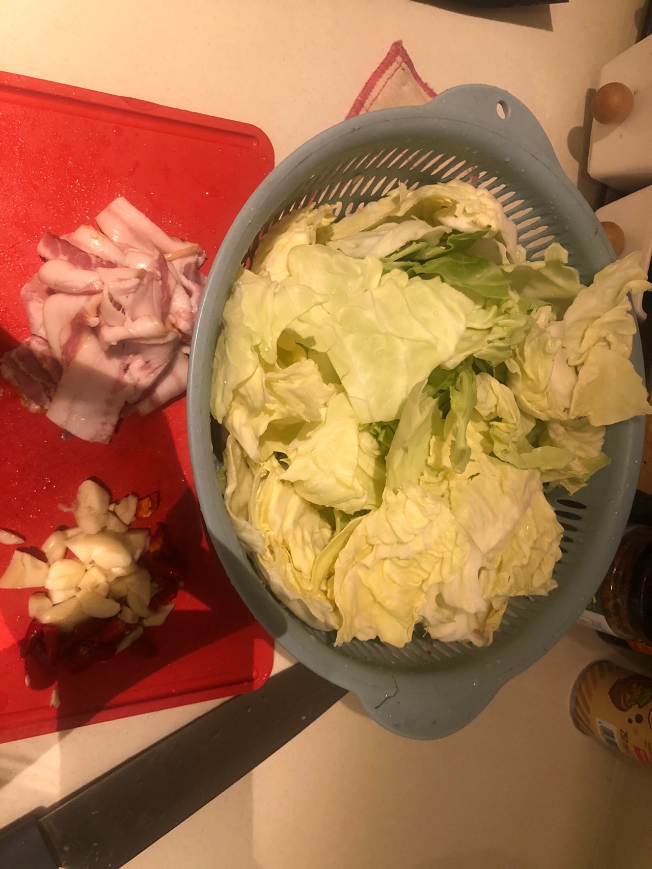 培根手撕包菜
