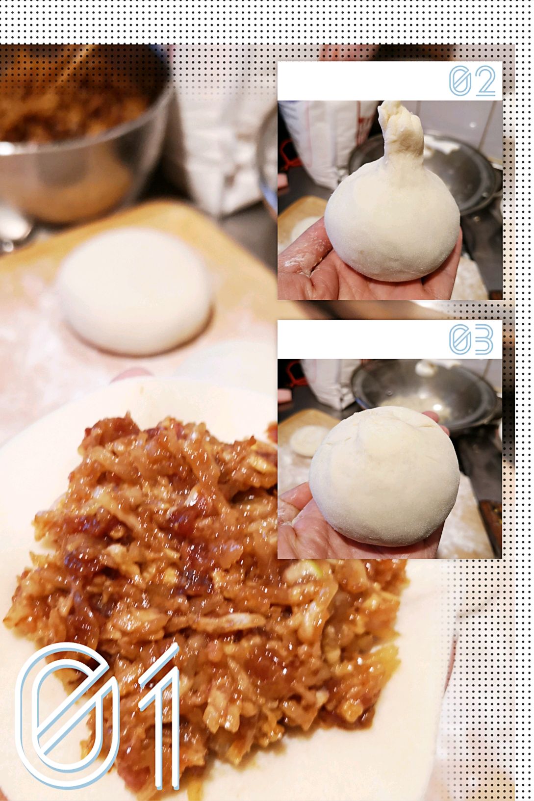 皮薄馅大之萝卜馅儿肉饼