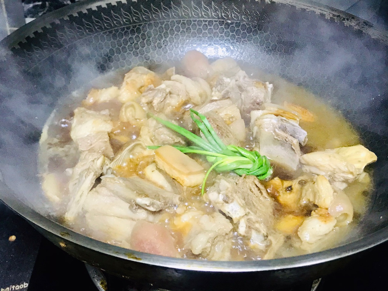 皮duang起来的焖羊肉