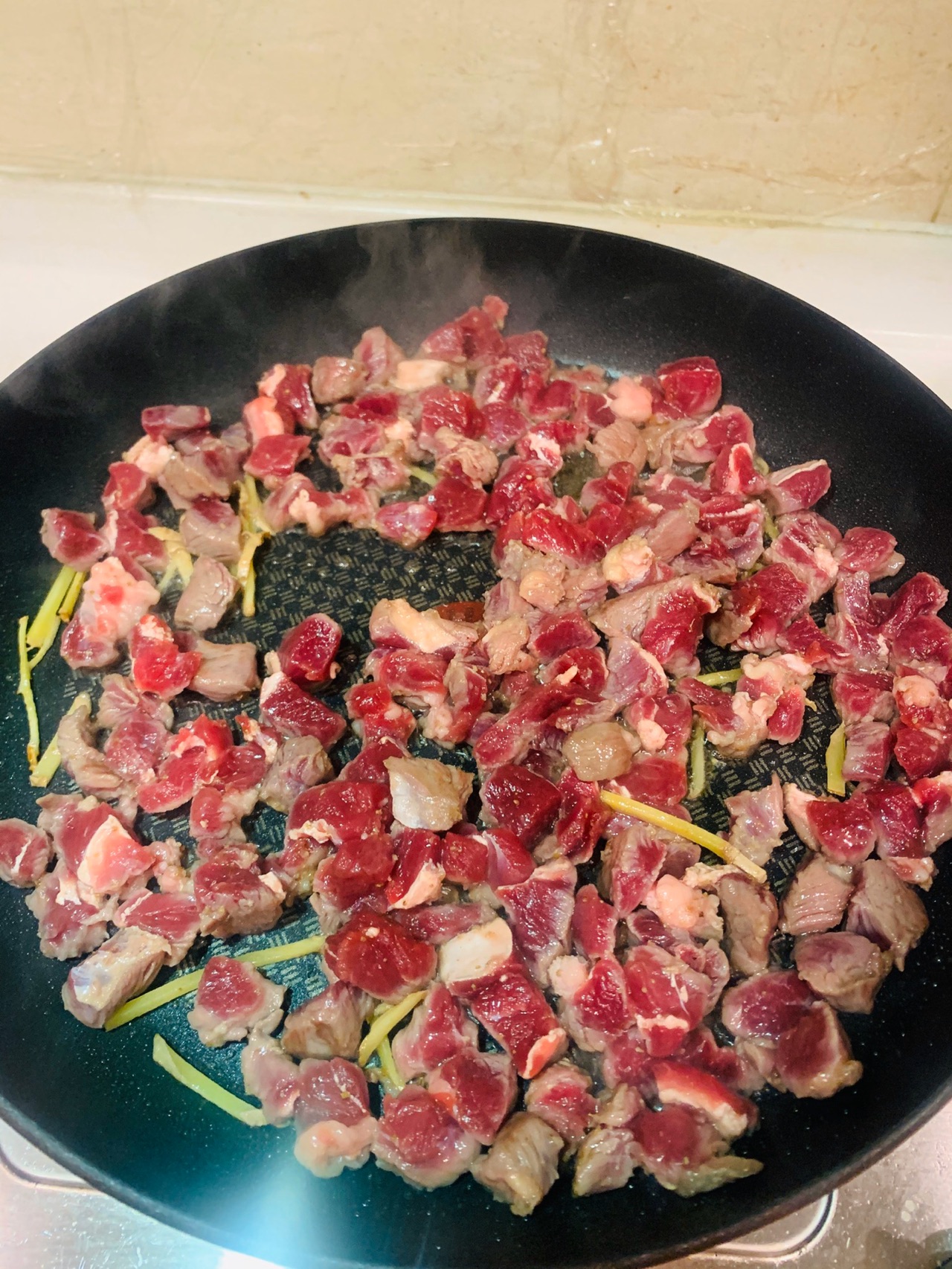 平底锅版烧烤羊肉