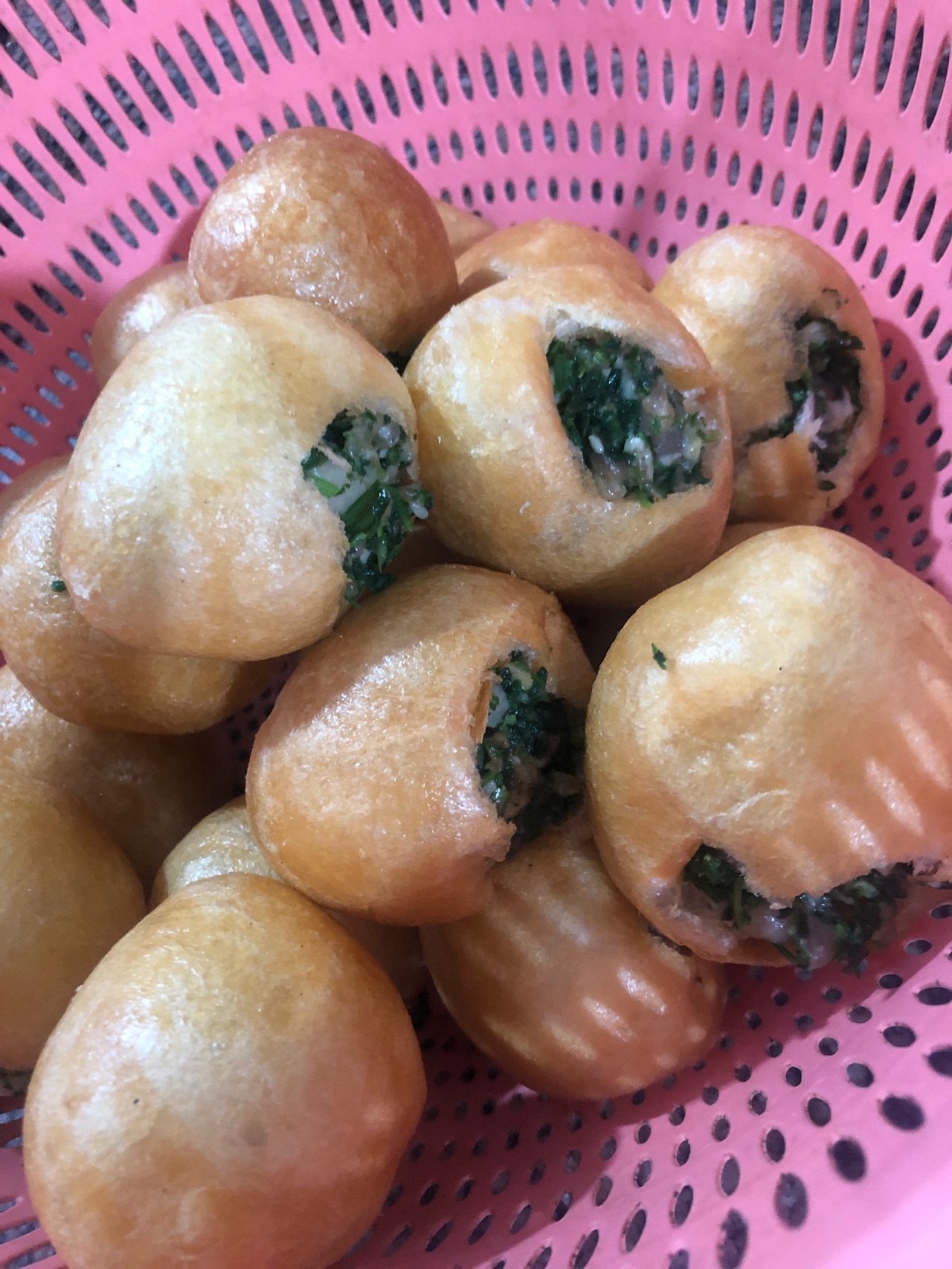 荠菜肉塞油面筋