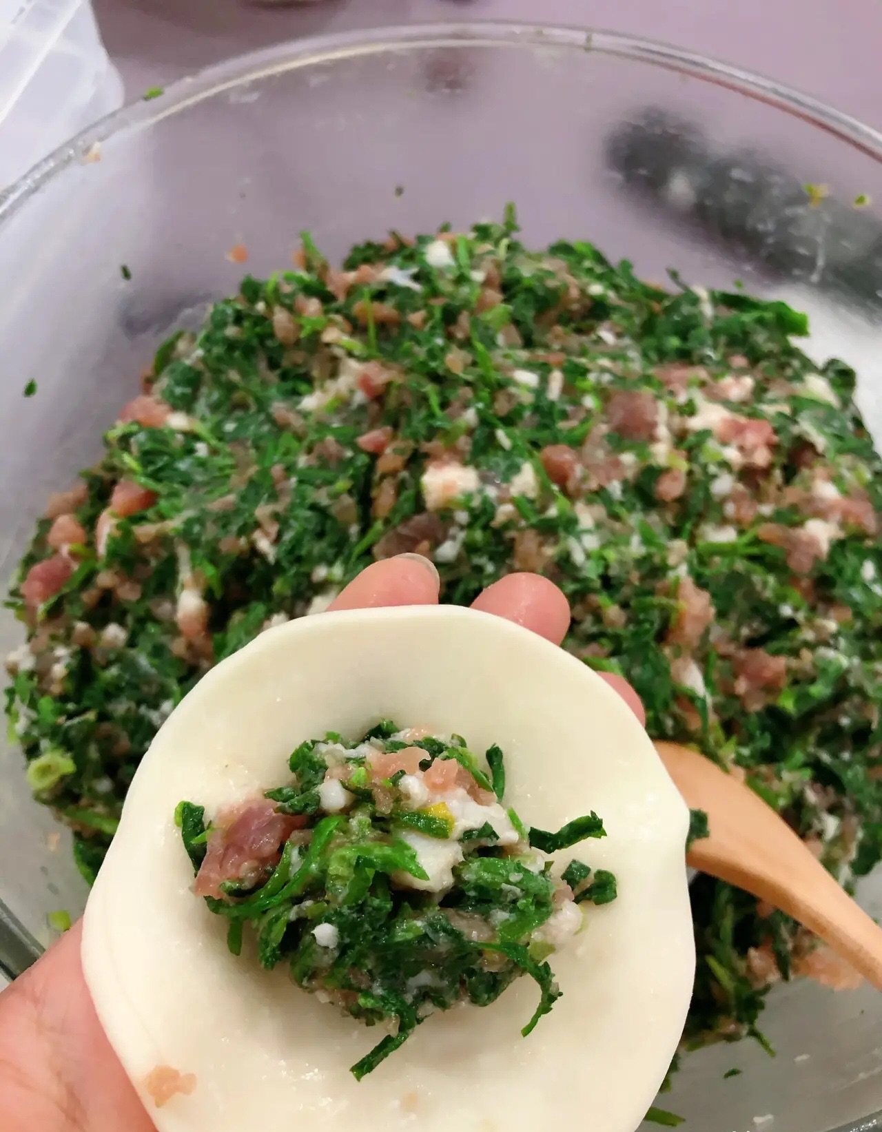 荠菜鲜肉饺子