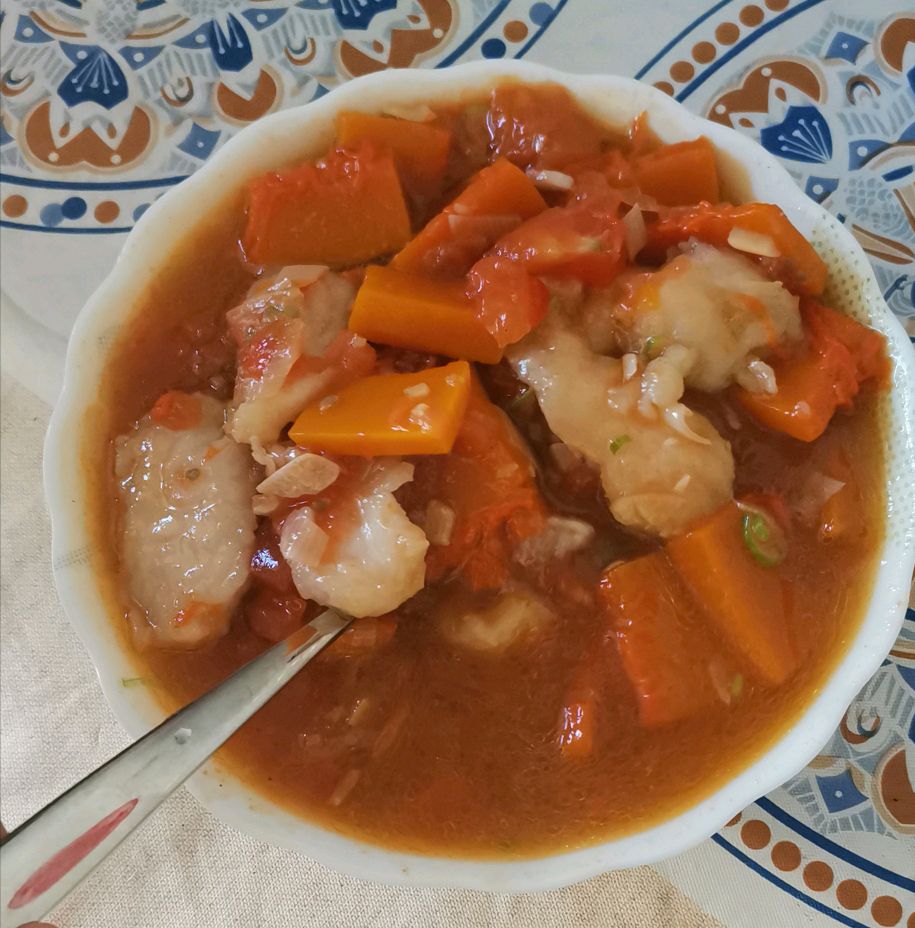 茄汁巴沙鱼炖狗头瓜