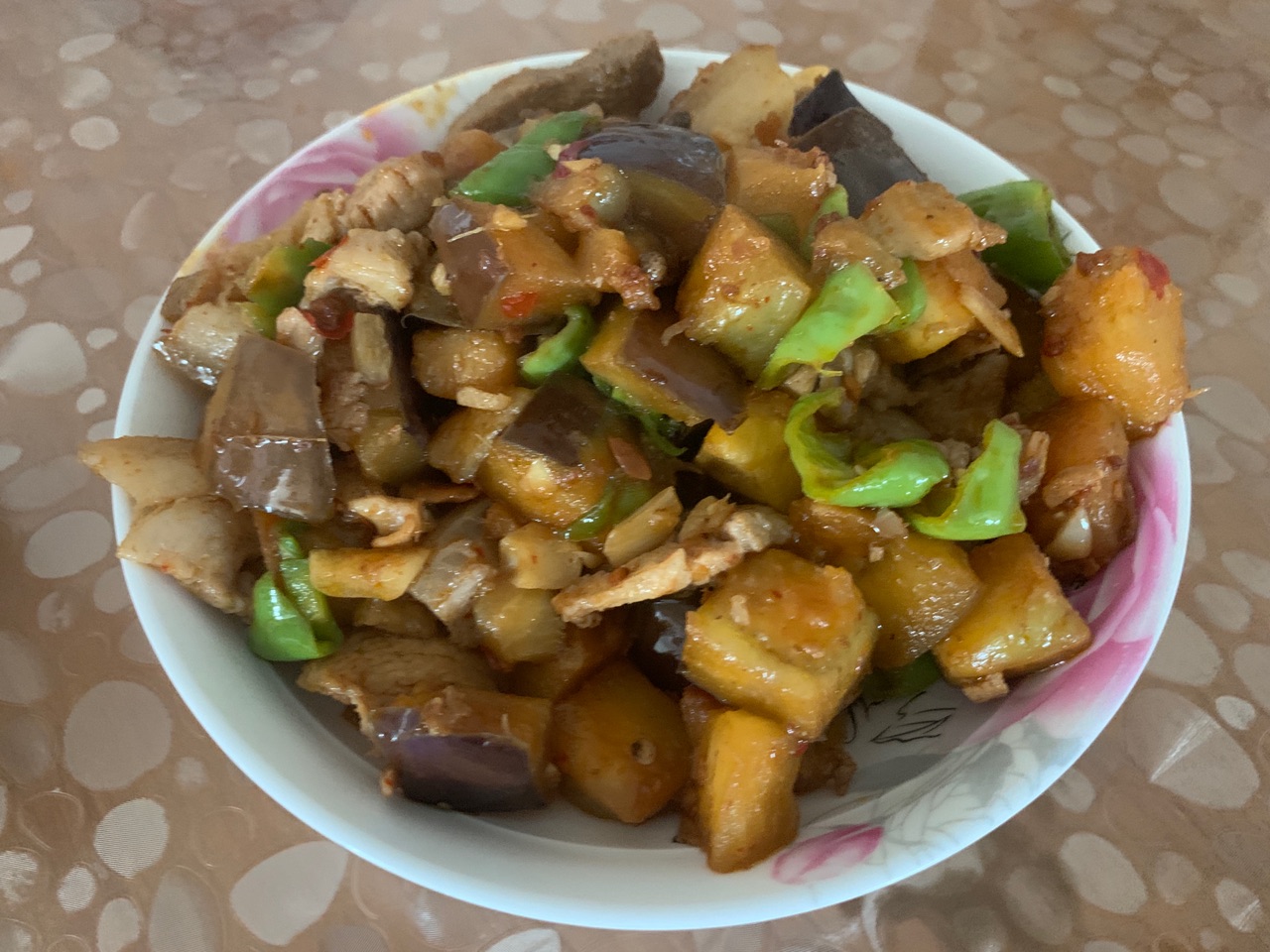 茄子炒肉片