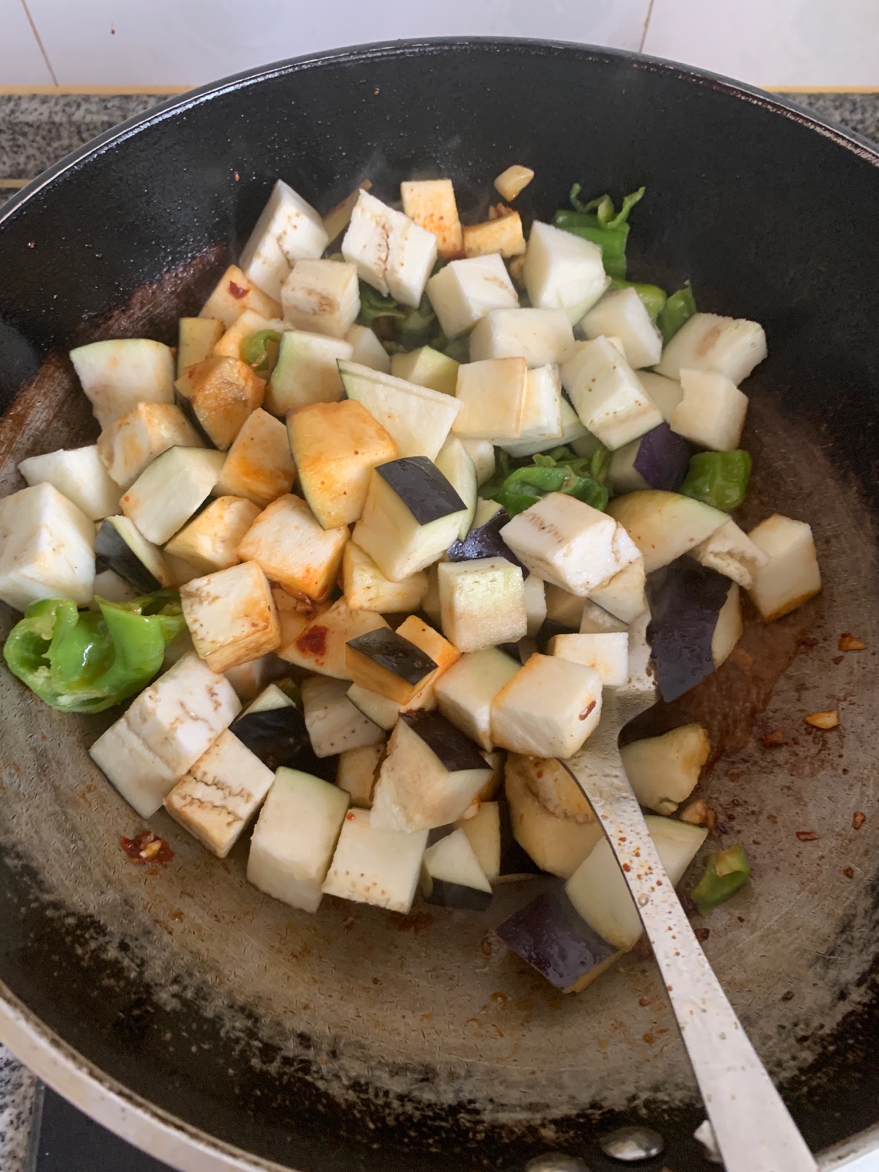 茄子炒肉片