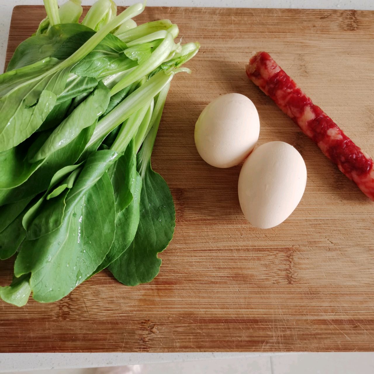 青菜鸡蛋炒米粉
