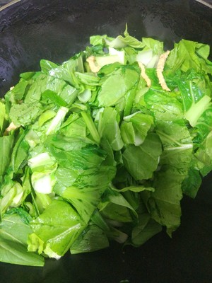 青菜肉丝炒年糕