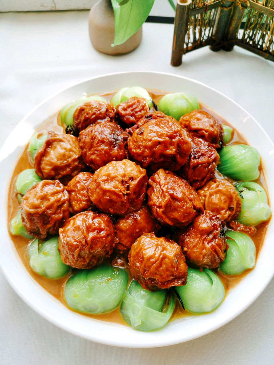 青菜油面筋塞肉