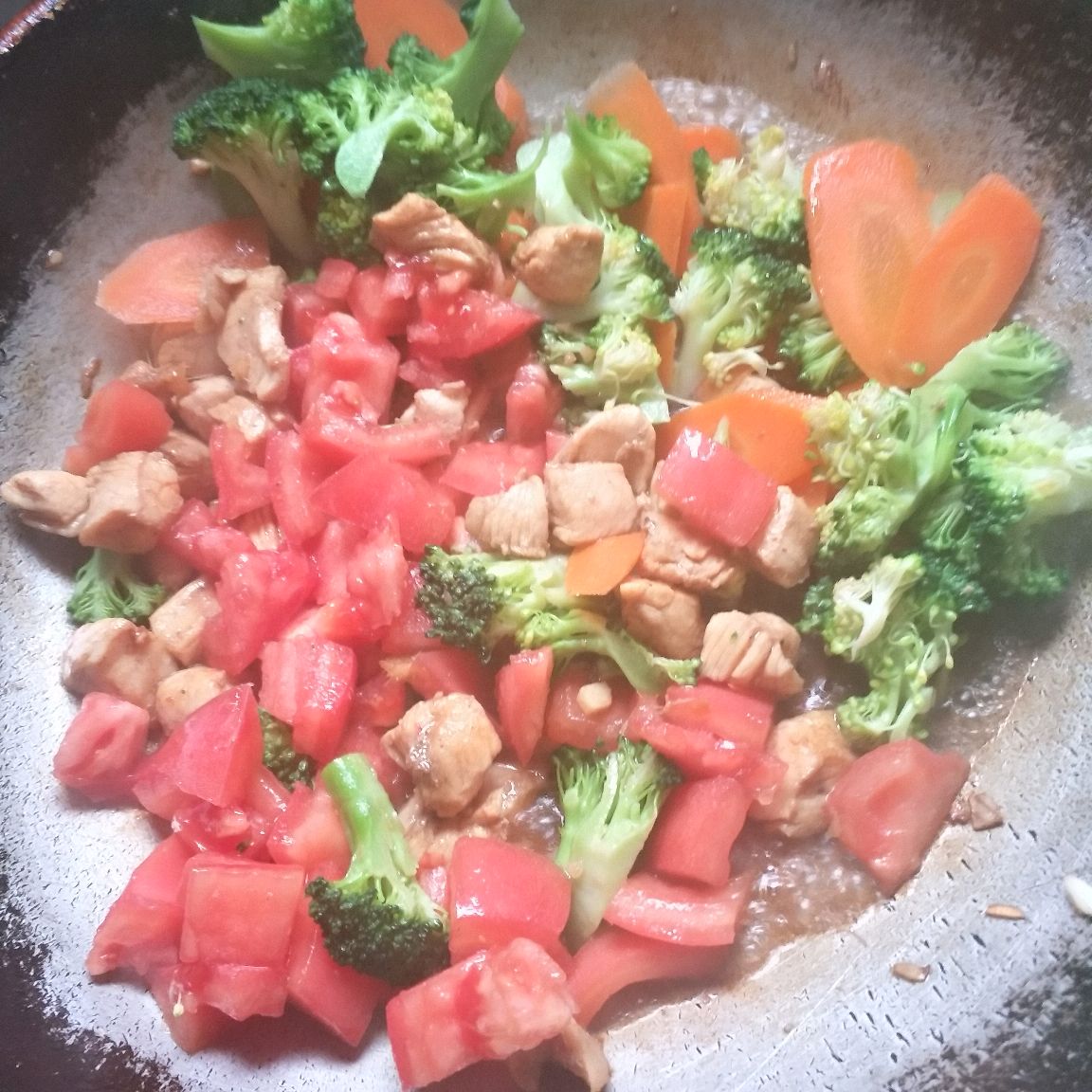 清淡主食~西兰鸡丁
