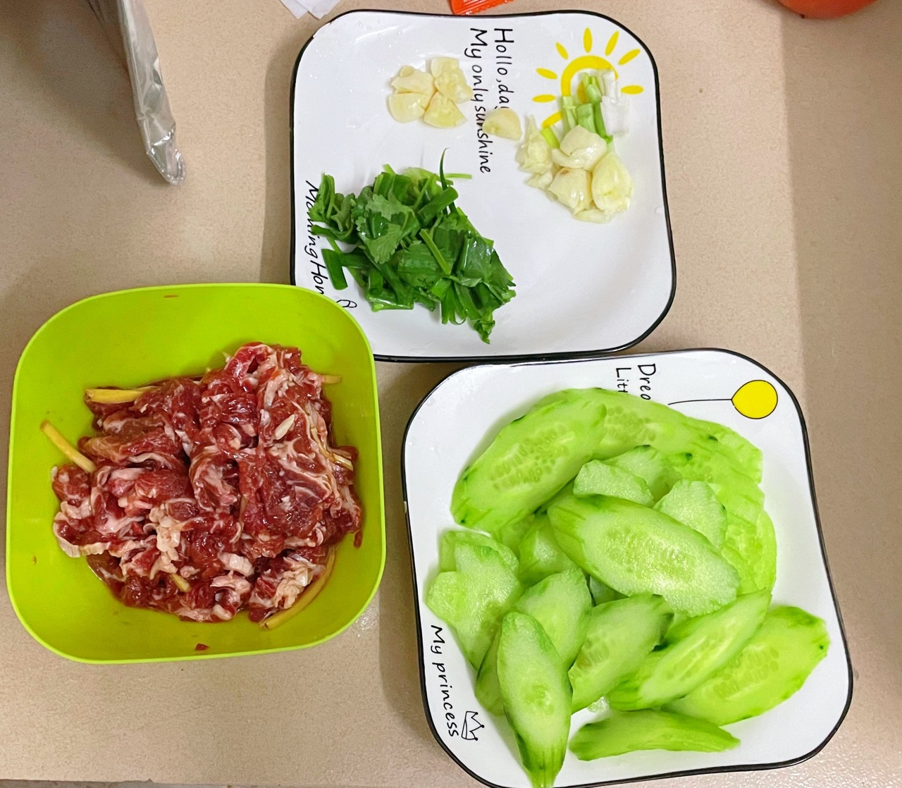 青瓜炒牛肉
