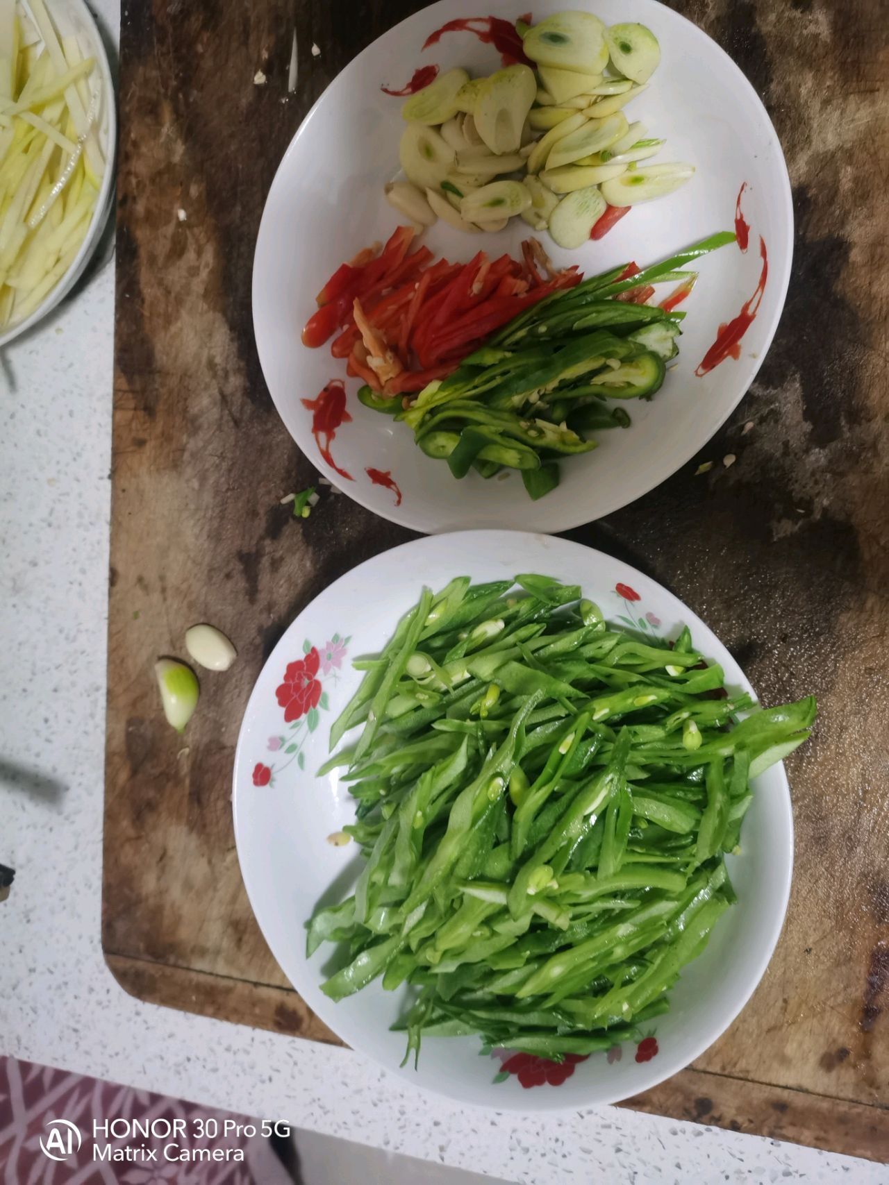 青红椒炒扁豆丝