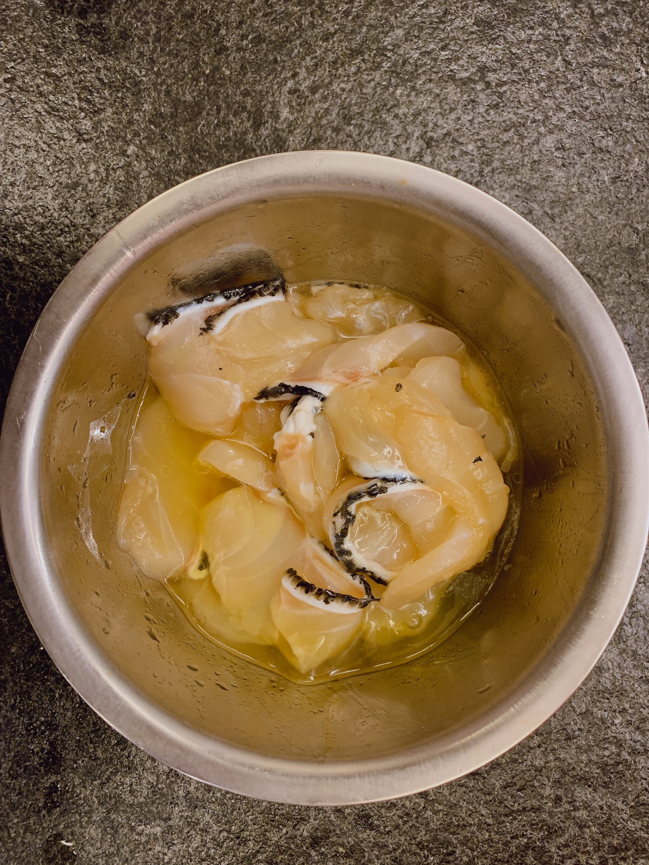 清鸡汤汆石斑鱼片
