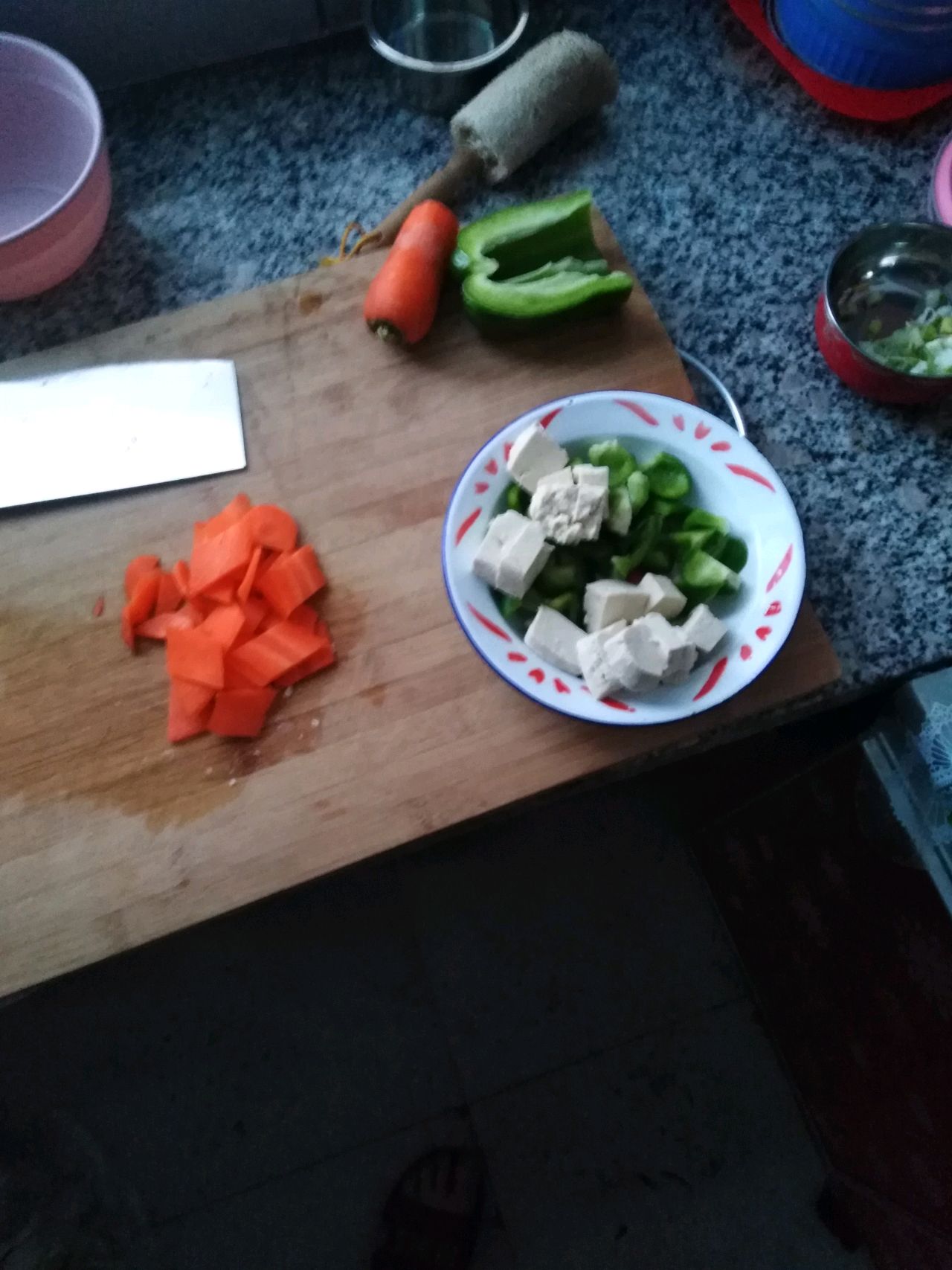 青椒炒豆腐