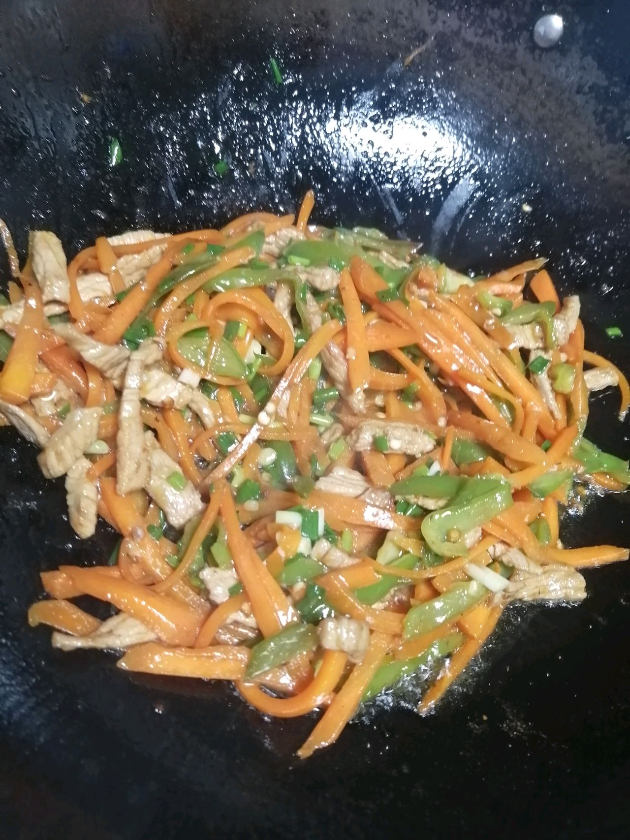 青椒炒胡萝卜
