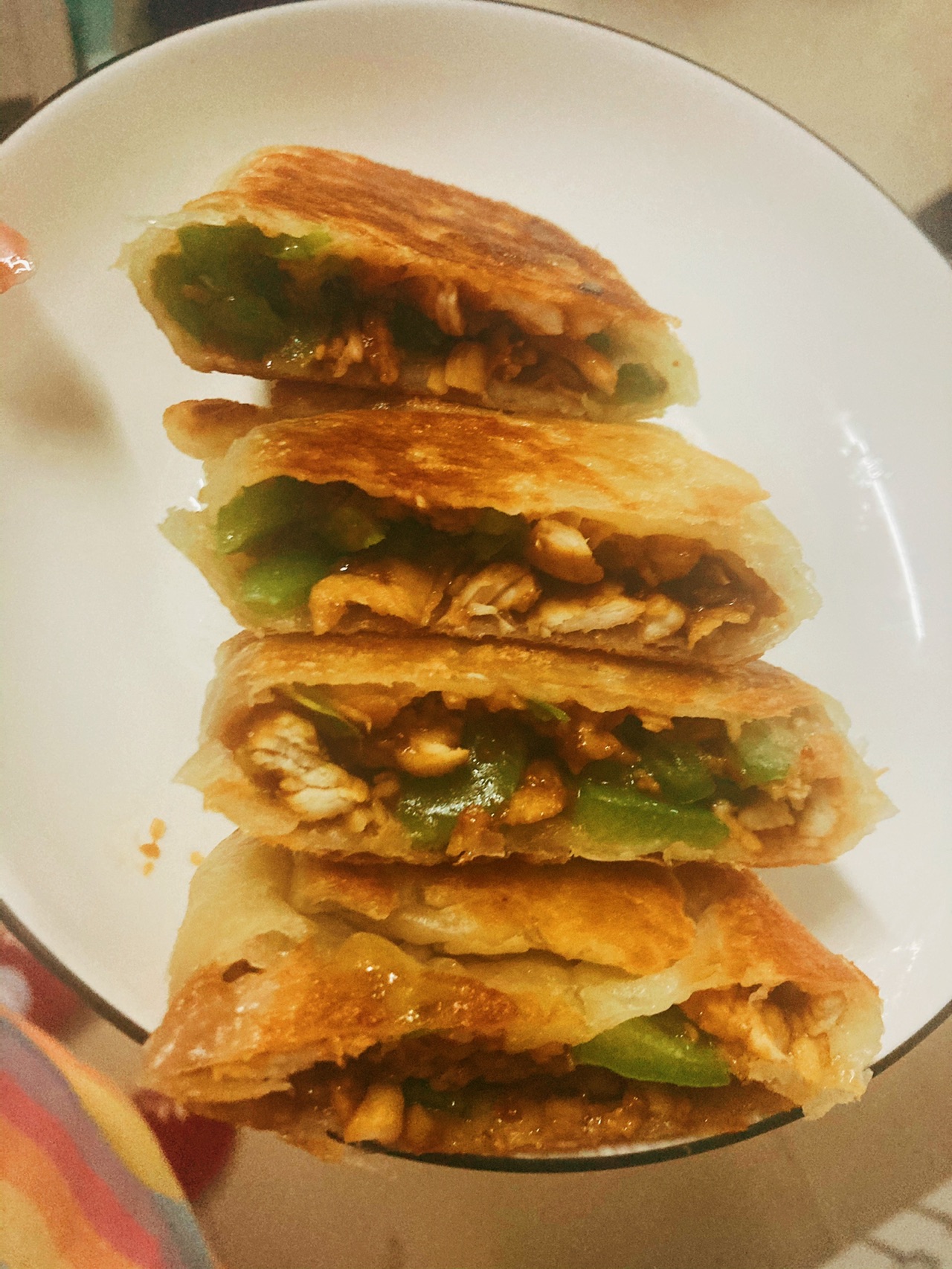 青椒鸡丝饼（手抓饼版）