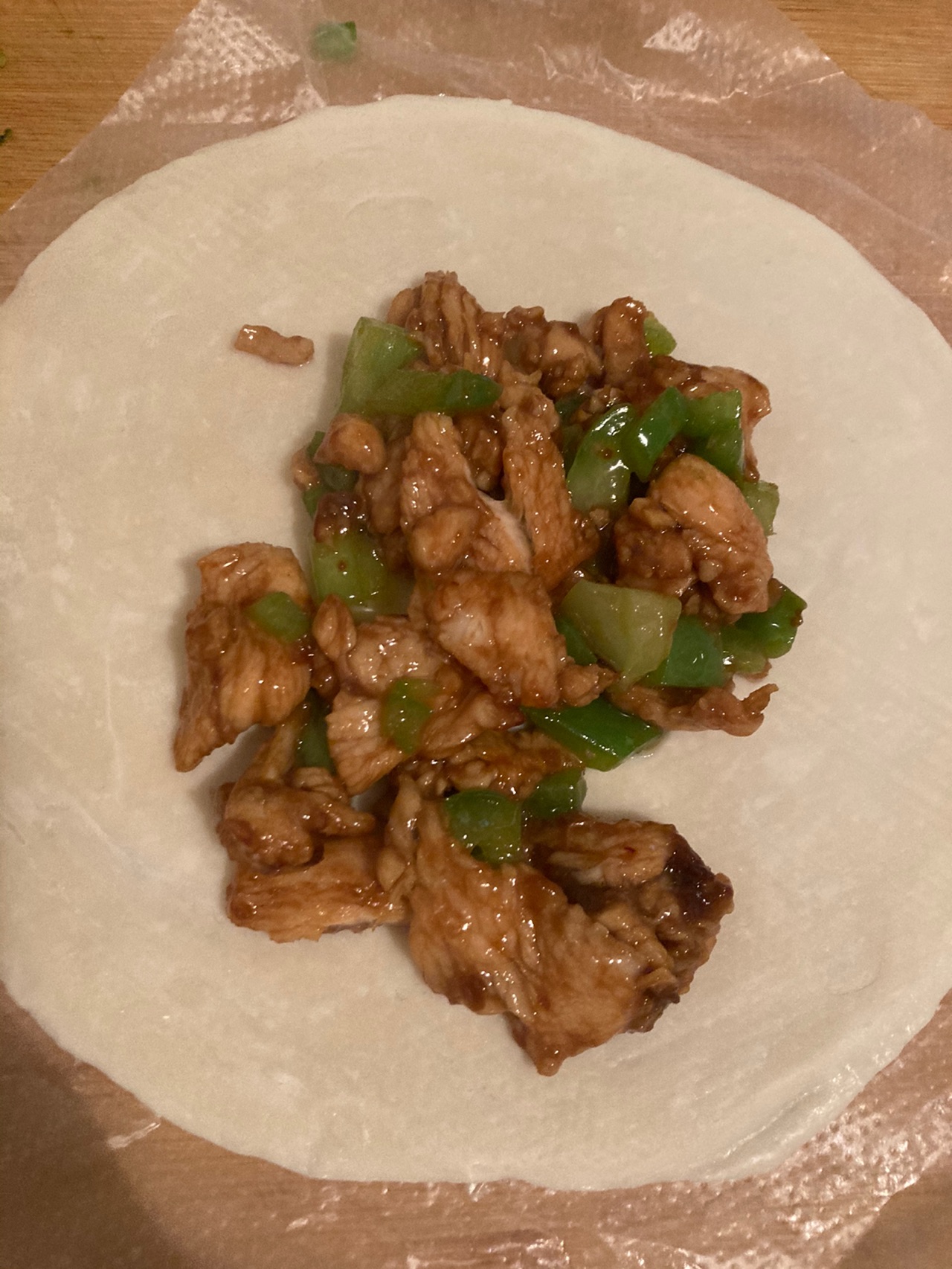 青椒鸡丝饼（手抓饼版）