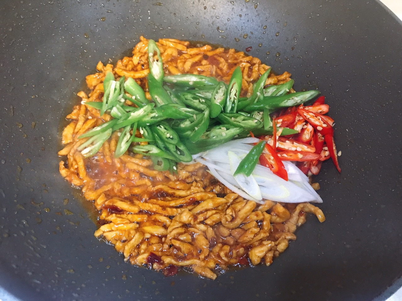 青椒鸡丝面