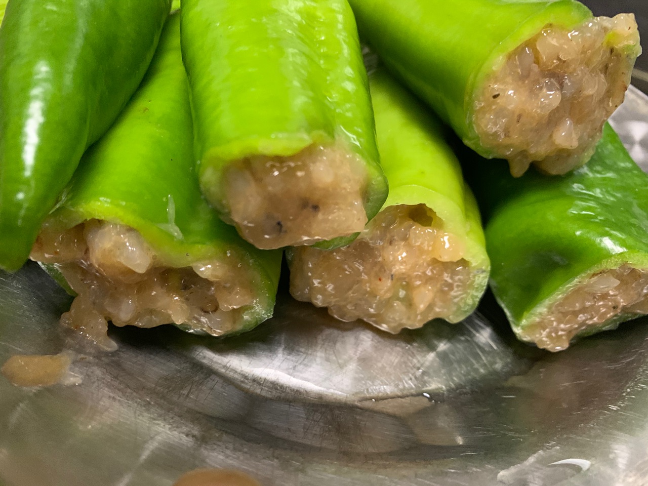 青椒酿虾肉