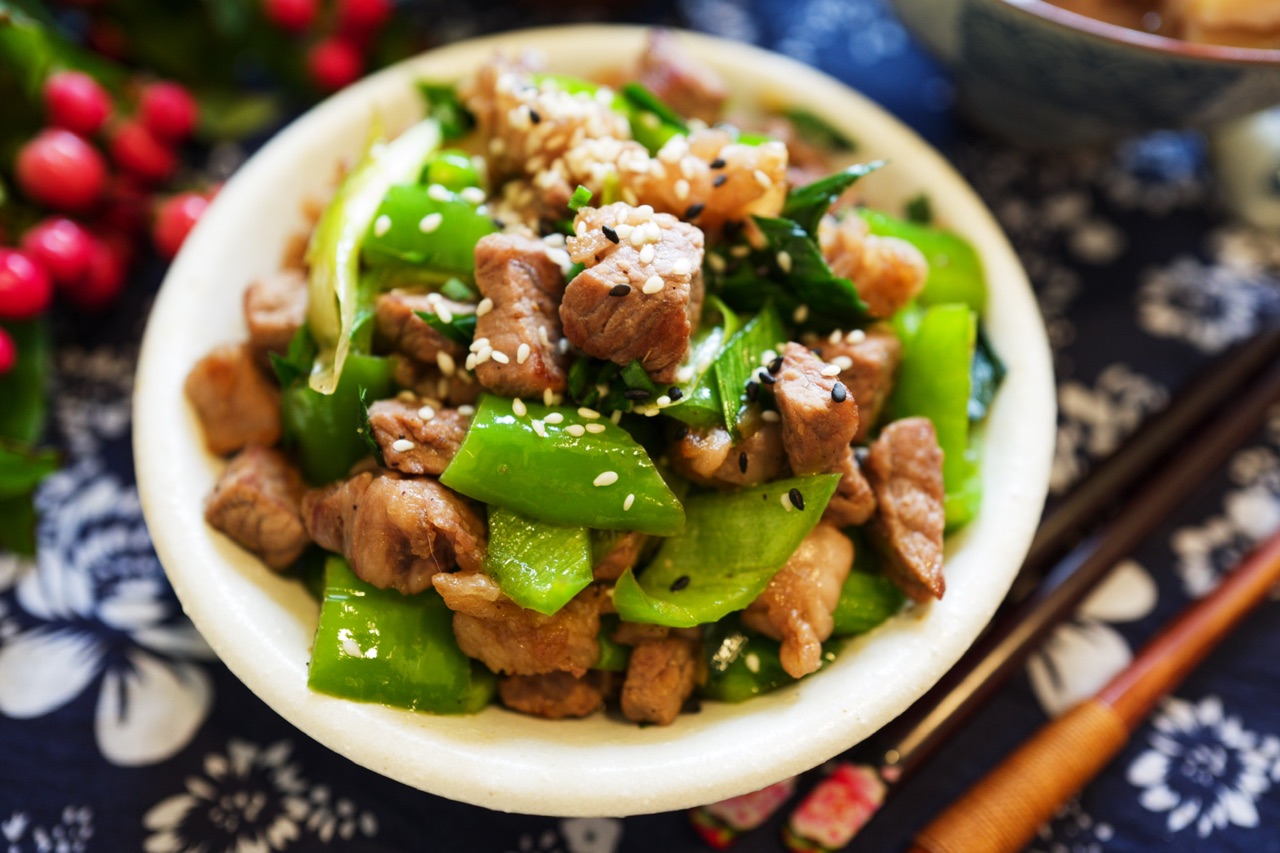 青蒜牛排粒