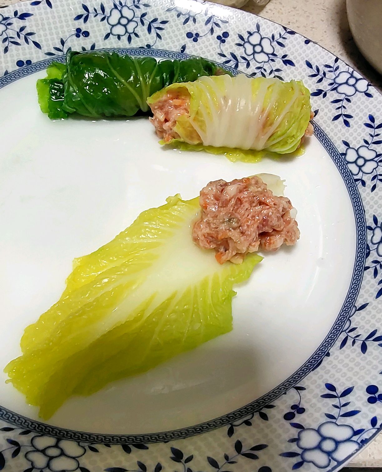 清蒸白菜肉卷