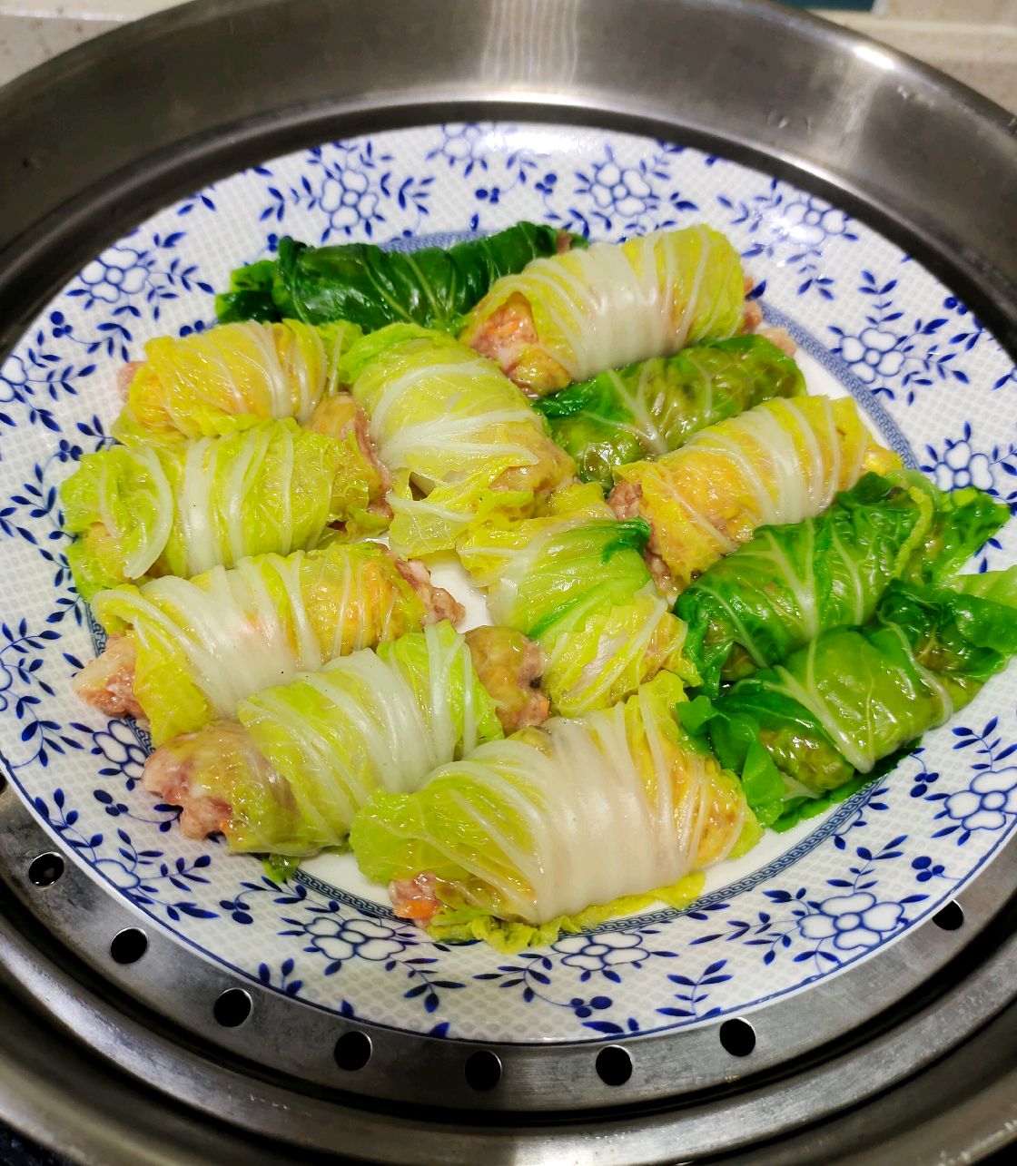 清蒸白菜肉卷