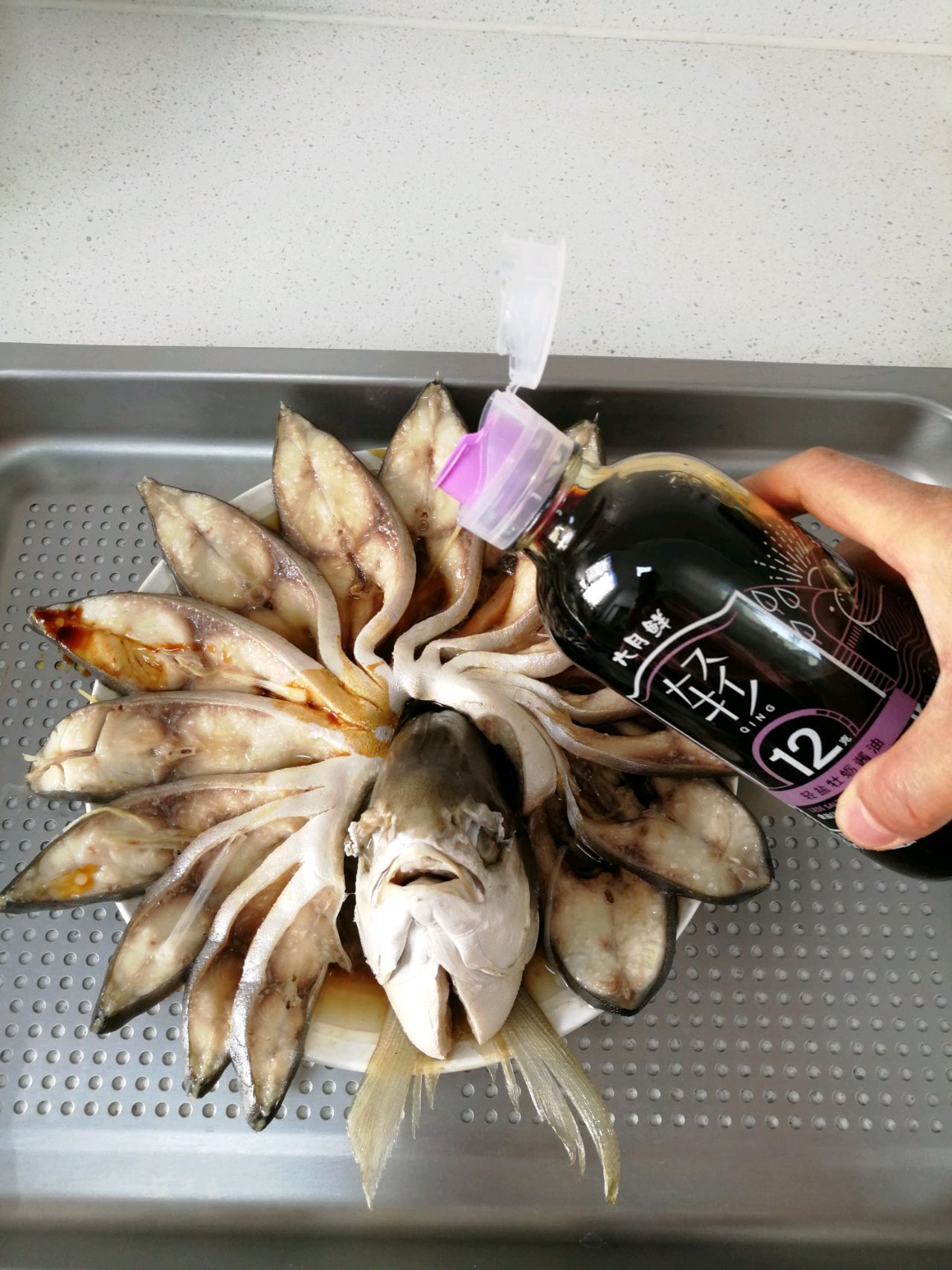 清蒸孔雀开屏鱼