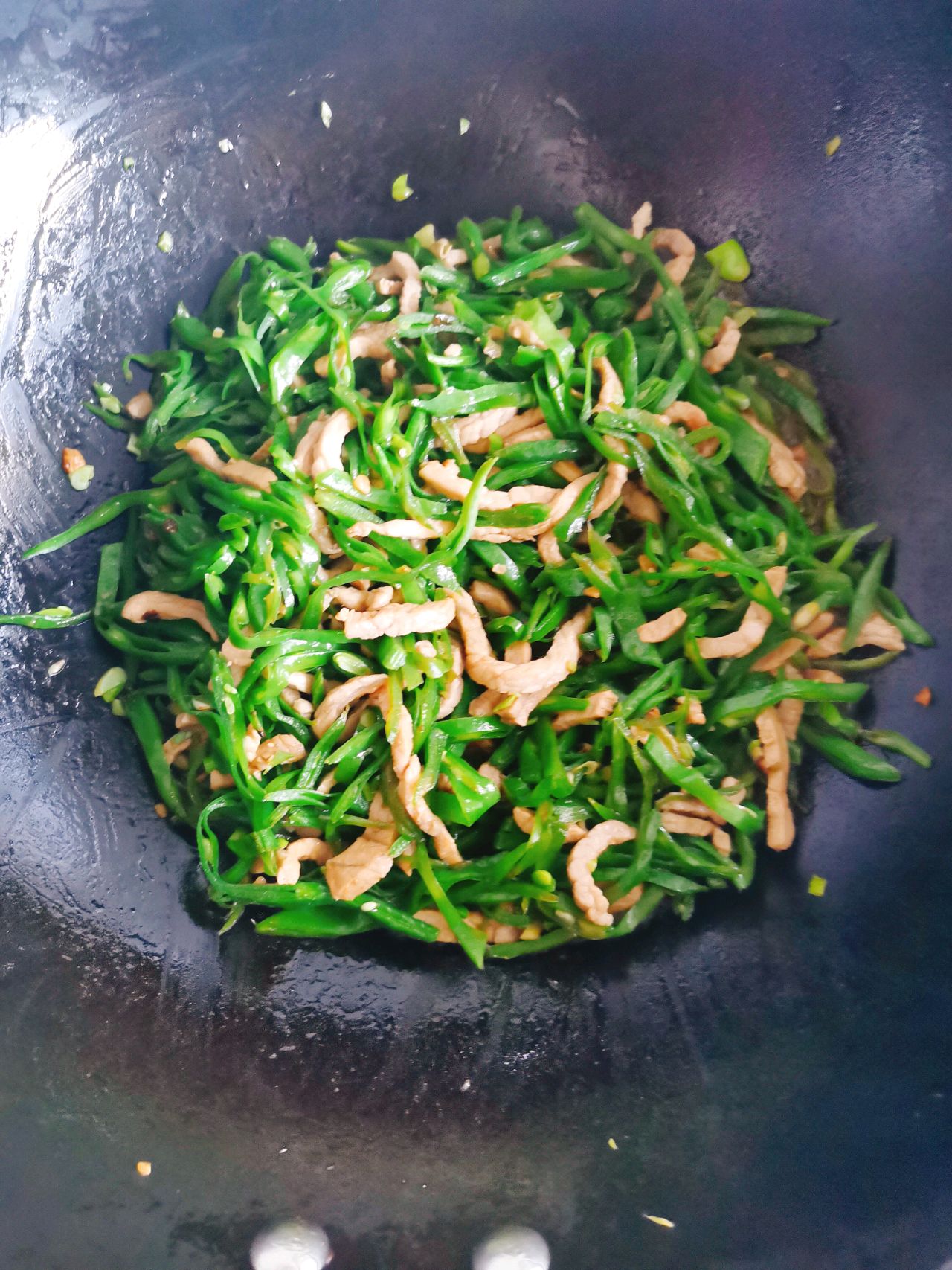 秋扁豆炒肉丝