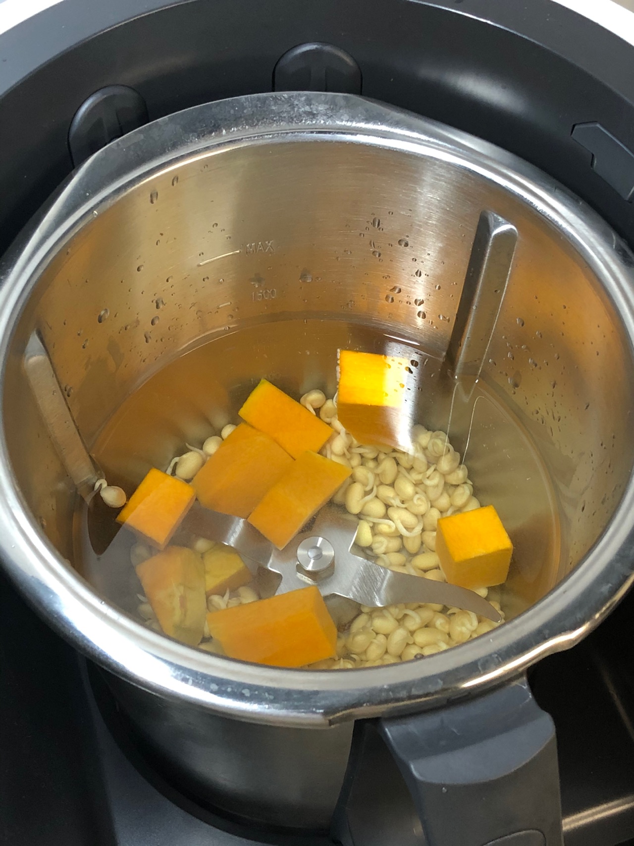 秋冬暖饮｜黄豆嘴南瓜豆浆 米博