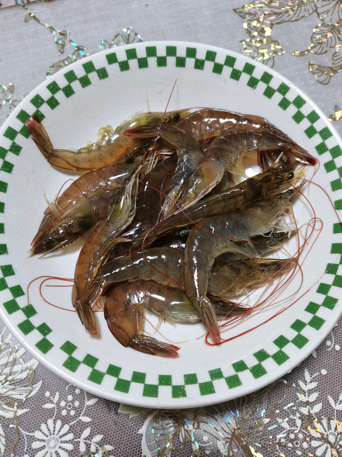 秋葵酿虾