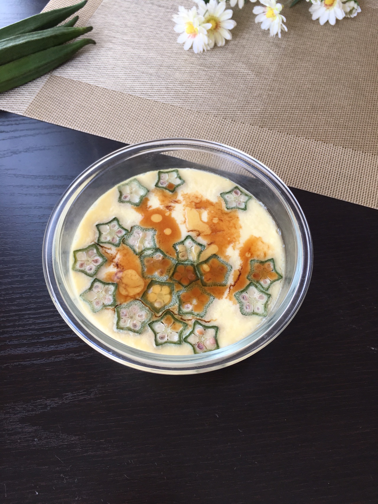 秋葵蒸蛋
