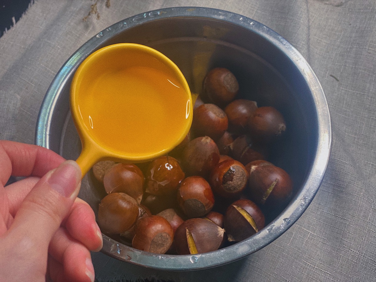 秋日美食～糖烤栗子