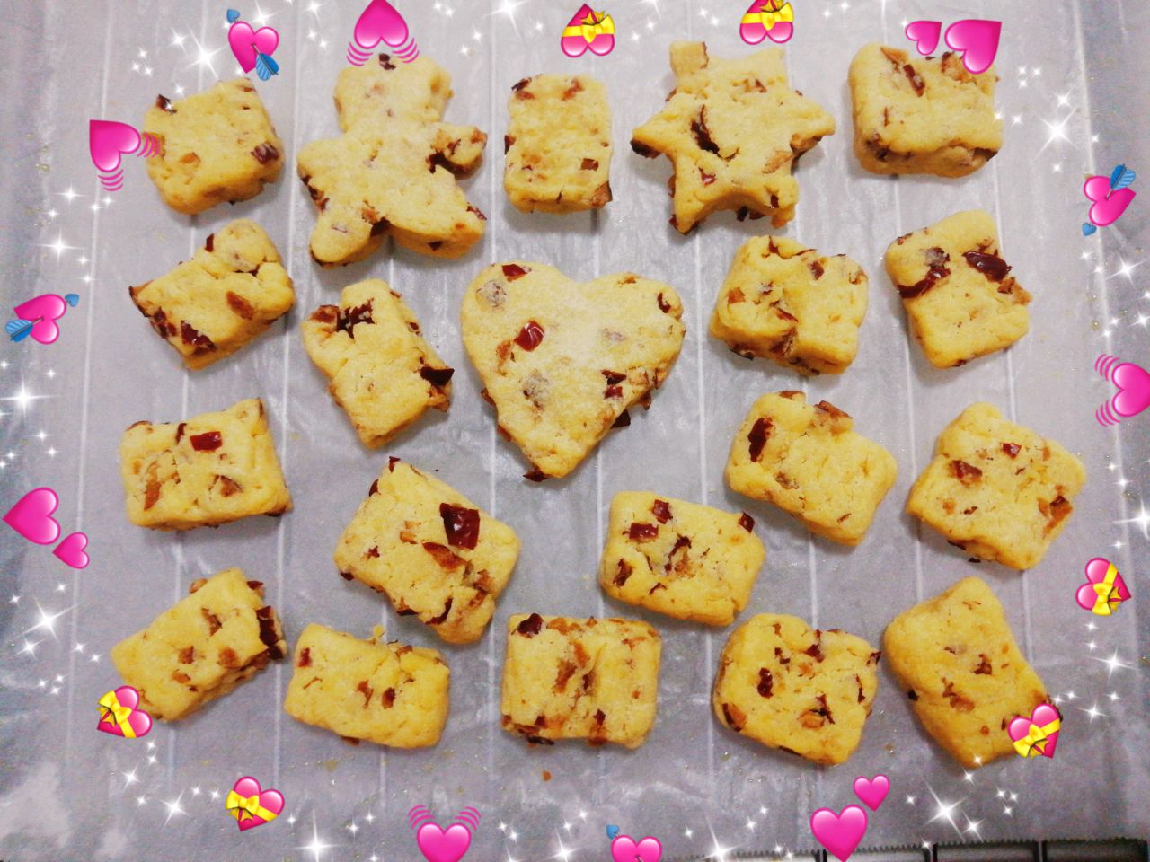 秋天的零食♡红枣蔓越莓饼干