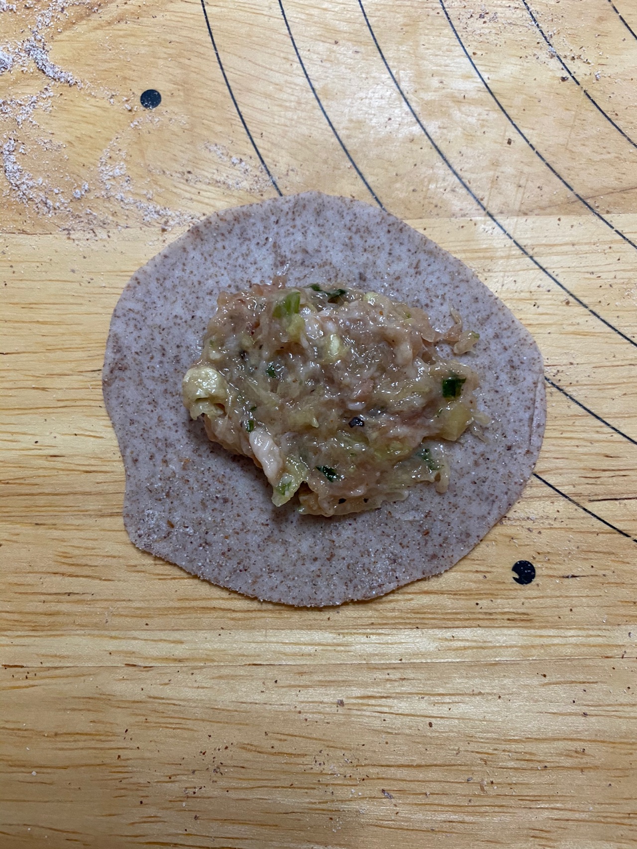 全麦白菜猪肉馅锅贴